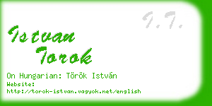 istvan torok business card