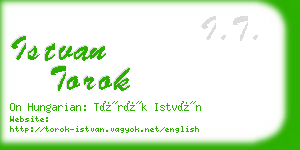 istvan torok business card